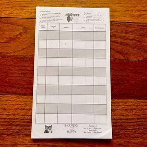 Hooter notepad (uniform)